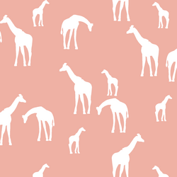 Giraffe Silhouette in Peony