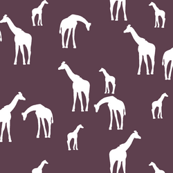 Giraffe Silhouette in Raisin