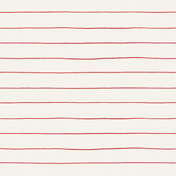 Stripe in Poinsettia on Bone