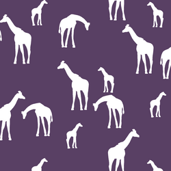 Giraffe Silhouette in Aubergine