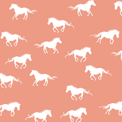 Horse Silhouette in Grapefruit