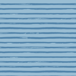 Spring Stripe in Blue Yonder on Serene Blue