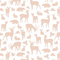 Forest Friends in Shell on White