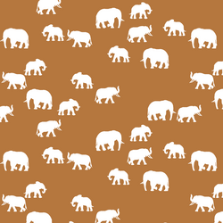 Elephant Silhouette in Ginger