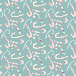 Candy Canes in Frosty Teal