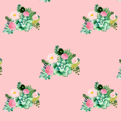 Small Floral Succulents in Pink Kiss