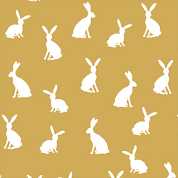 Cottontail Silhouette in Straw