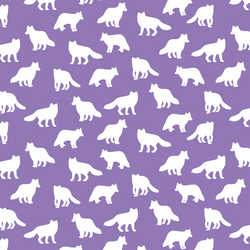 Little Fox Silhouette in Amethyst