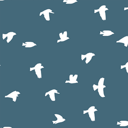 Flock Silhouette in Lake