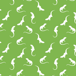 Iguana Silhouette in Greenery