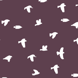 Flock Silhouette in Raisin