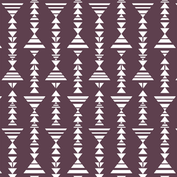 Little Tribal Stripe in Raisin