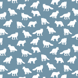 Little Fox Silhouette in Marine