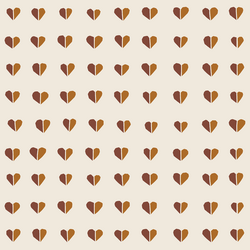 Half and Half Hearts in Boho Brown