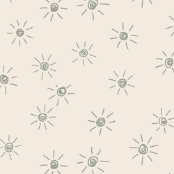 Large Suns in Sage Green on Egret