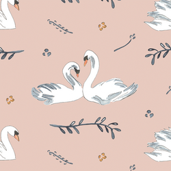 Royal Swans in Pink