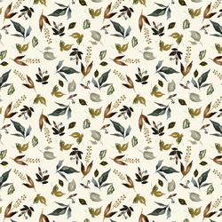 Little Woodland Foliage in Ivory