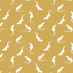 Iguana Silhouette in Straw