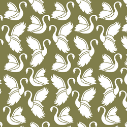 Swan Silhouette in Jungle