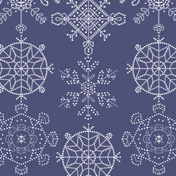 Snowflakes in Indigo