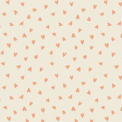 Tossed Hearts in Coral Pink