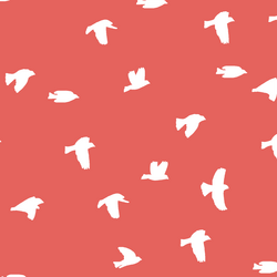Flock Silhouette in Salmon