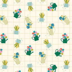 Flowering Cans in Ivory