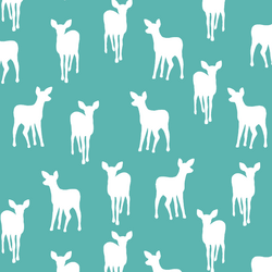 Fawn Silhouette in Seafoam
