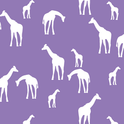 Giraffe Silhouette in Amethyst