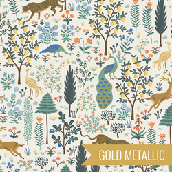 Menagerie in Cream Metallic