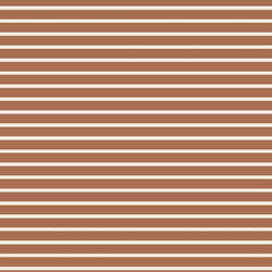 Stripe in Cream on Rust Red