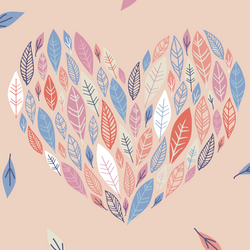 Feathered Hearts in Shell