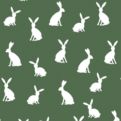 Cottontail Silhouette in Kale