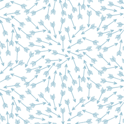 Arrows in Bluebell on White