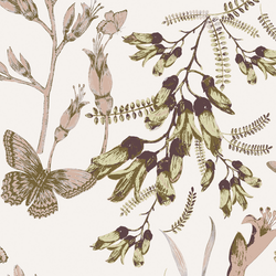 Butterfly Garden in Ivory