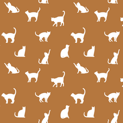 Cat Silhouette in Ginger