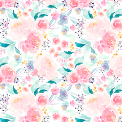 Mermaid Floral in Lagoon
