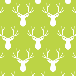 Stag Silhouette in Lime