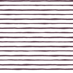 Artisan Stripe in Raisin on White