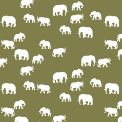 Elephant Silhouette in Jungle