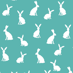 Cottontail Silhouette in Seafoam
