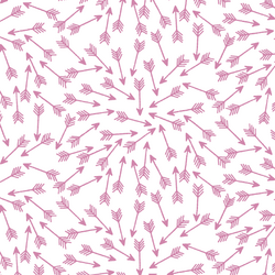Arrows in Wisteria on White