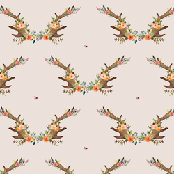 Large Meadow Horns in Light Tan