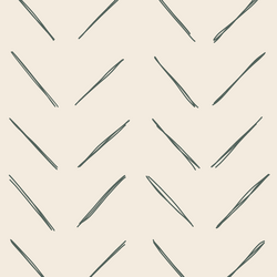 Large Chevron in Dark Duck Green on Egret