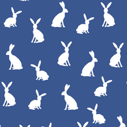 Cottontail Silhouette in Blue Jay
