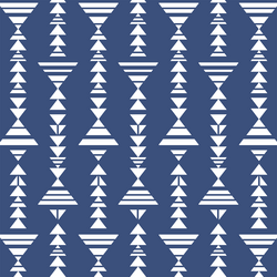 Tribal Stripe in Dark Blue Jay