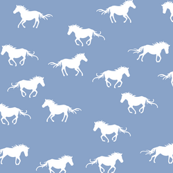 Horse Silhouette in Cornflower