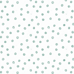 Splatter Dot in Aqua on White