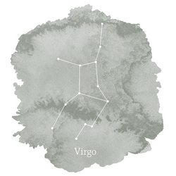 Virgo Sign Panel in Sage