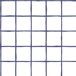 Windowpane in Indigo on White